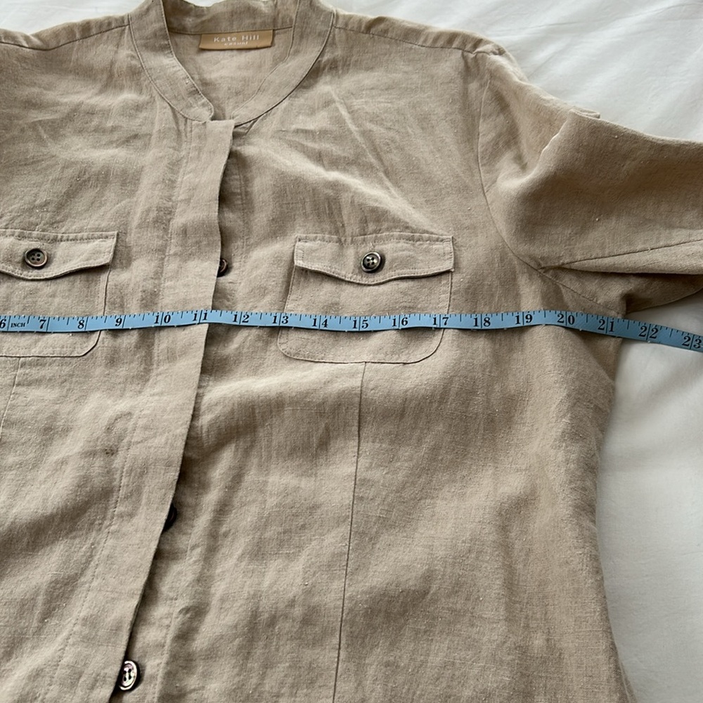 Kate Hill L linen jacket like new - Picture 7 of 8
